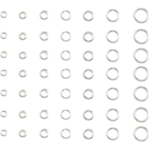 Wholesale 20pcs/lot 3 4 5 6 mm 925 Sterling Silver Jump Rings Split Rings Connectors For DIY Jewelry Making Findings Accessories