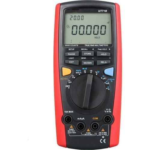High Quality Professional Intelligent LCD Digital AC DC Current Voltage USB Digital Portable Resistance Tester Multitester UT71B