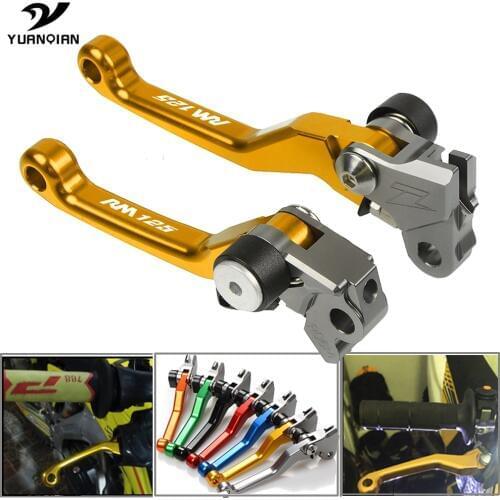 Motorcycle Pivot Foldable Brake Clutch Levers For SUZUKI RM125 RM 125 1996-2008 2007 2006 2005 1997 1998 1999 2000 Accessories