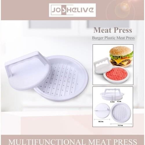 White Round Plastic Multifunctional Non-stick Chef Croquette Burger Patties Beef Barbecue Kitchen Tool Mold
