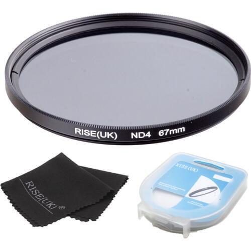 RISE(UK) 67mm Neutral Density ND4 Filter FOR ALL Camera lens+case +gift