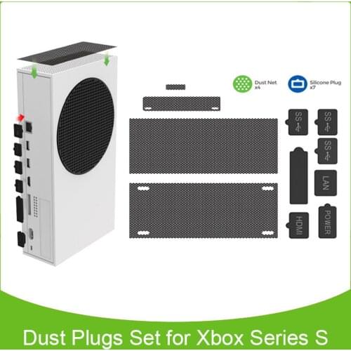 Silicone Dust Plug Dust Net Set Dust Plug Pack Protector Dust Proof Cover Case Kit For Xbox Series S Host Console Dustproof Suit