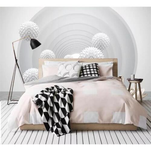 Modern creative 3D stereo ball extension space background wallpaper for living room 3d photo wallpaper nature mural wallpaper 3d