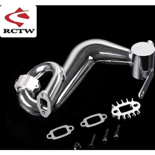 SS Tuned Pipe Silence Exhaust Pipe Set Fit Engine Parts for 1/5 Hpi ROFUN BAHA KM ROVAN BAJA 5B SS Truck Spare Toys Parts