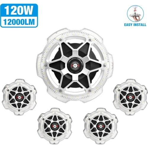 LED Garage Light 120W 5 Panels 12000LM Garage Lighting 6000K LED Commercial Light, Shop Light, Warehouse Ceiling Light