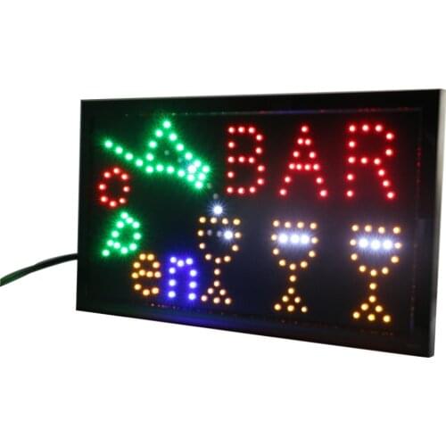 CHENXI 33 Styles New Led Bar Light Board Signs PVC Frame Window Display 10X19 inch Indoor for Beer Pub Drinking Store Business
