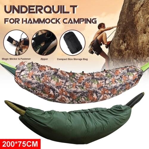 Ultralight Camping Hammock Underquilt Outdoor Travel Blanket Hanging Thermal Sleeping Bag Quilt