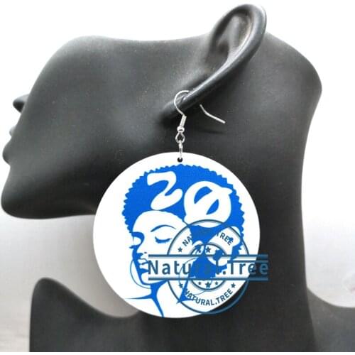 Zeta phi beta Woman Wooden Earrings