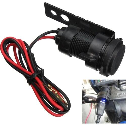 12V Black Universal Motorcycle Mobile Phone USB Charger Power Adapter Socket Waterproof 5V/1A