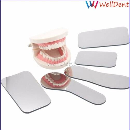 5PCS Dental Photography Orthodonti 2side Photographic Glass Mirror Reflector