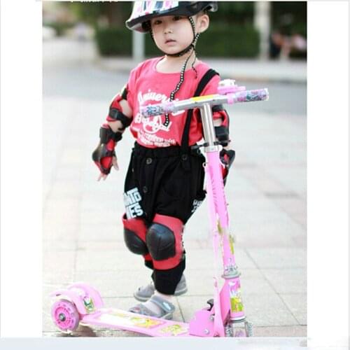 6PCs/Set Kids Roller Skating Skateboard Bicycle Cycling Knee Elbow Pads Wrist Protective Cover Guard Pad Gear For Scooter