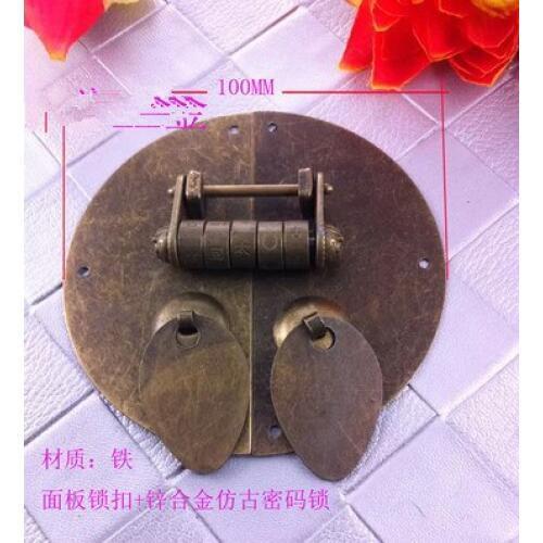 A1 Antique box buckle diameter circular iron handle crafts antique Chinese furniture DIY nasal lock accessories