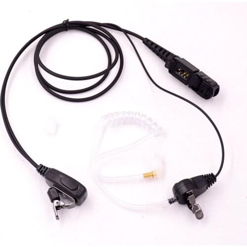 Acoustic Air Tube Headset with PTT Key for Motorola DEP550 DEP570 DP2000 XIR P6600 P6608 E8600 XPR 3300 Radio Mic Earpiece