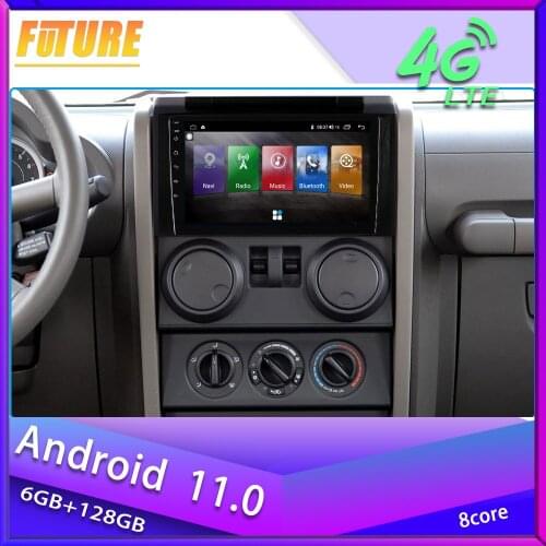 128G For Jeep Wrangle 2008 2009 2010 Android Car Radio Stereo 2 Din Multimedia Player GPS Navigation Touch Screen DVD Head Unit