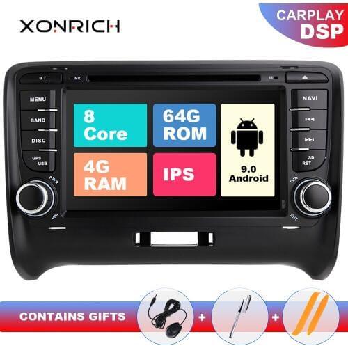 AutoRadio 2 Din Android 9.0 Car DVD GPS Navigation For AUDI TT MK2 8J 2006 2007 2008 2009 2010 2011 2012014 Multimedia 4G 64G