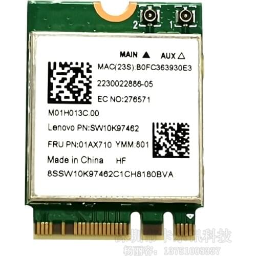 New RTL8821CE WiFi For Bluetooth 4.2 Wireless Netowrk Card For Lenovo DELL ASUS Acer FRU 01AX710 802.11AC Wireless Card