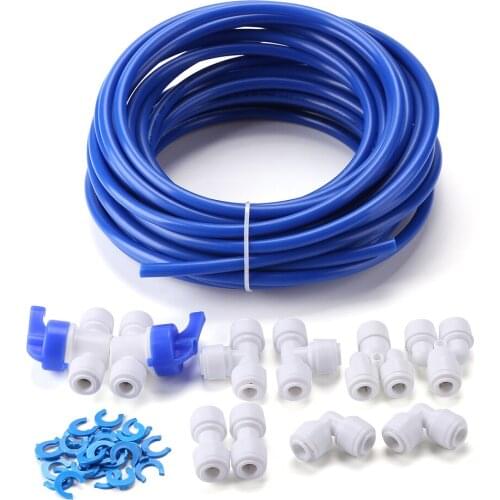 1/4 inch Tube Quick Connector Pipe Fittings L/T/Y Type Straight Bend Tee Household Flexible Water Hose for Water Purifier System