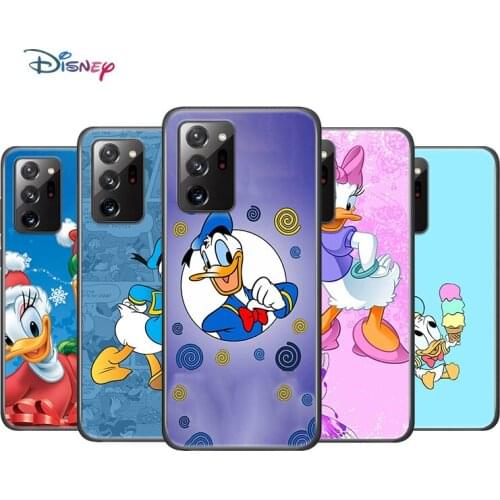 Disney Cute Donald Duck For Samsung Note 20 10 8 9 M02 M31 S M60S M40 M30 M21 M20 M10 S Ultra Pro Plus Black Phone Case