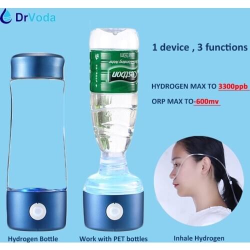 Dupont N324 SPE PEM Membrane Hydrogen Water Generator Bottle Max Up to 3300ppb Self Cleaning Mode