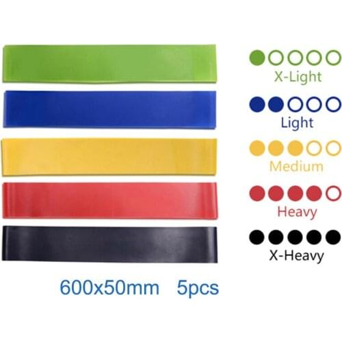 5 Color yoga band elastic belt fitness elastic ring tension belt yoga exercise training resistance belt pilates resist band