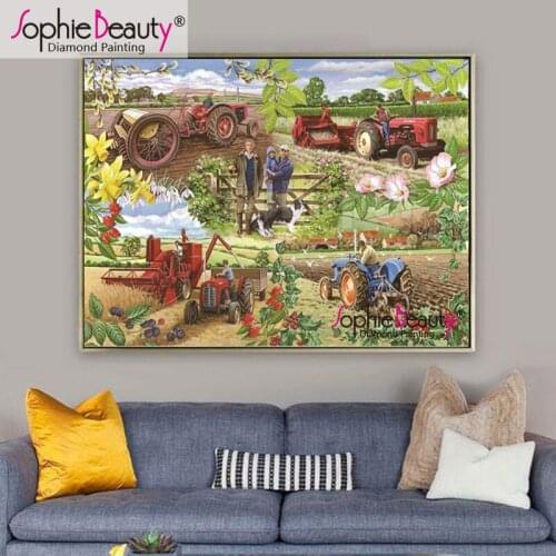 Sophie Beauty Square/Round Diamond Painting Cross Stitch village life Handcraft Embroidery Rhinestone Mosaic Home Gift 197046