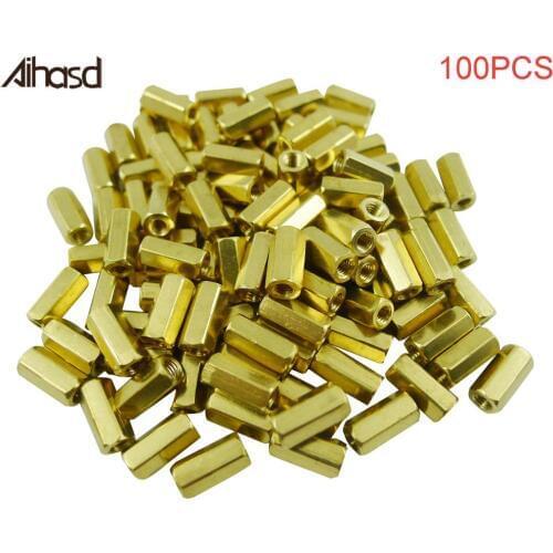 M3 10MM Height Hollow Copper Pillars 100PCS/LOT