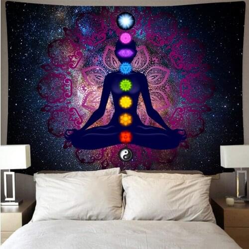 Mandala, India Tapestry Wall Hanging Psychedelic Bohemian Meditation Witchcraft Decorations Carpet home bedroom decoration