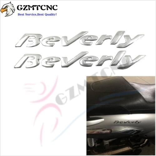 Motorcycle Raise 3D Emblem Logo Badge Silver Sticker Decal For PIAGGIO Piaggio Beverly Stickers