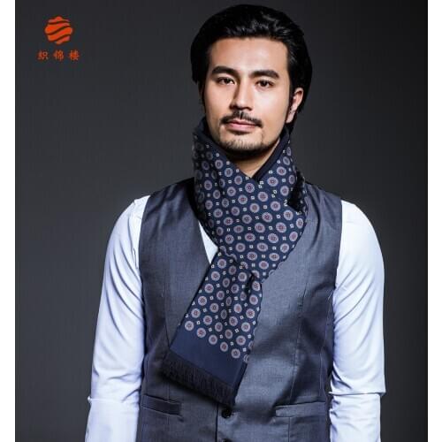 Men scarf in the spring and autumn winter long European and American wind business casual dress mulberry silk scarf