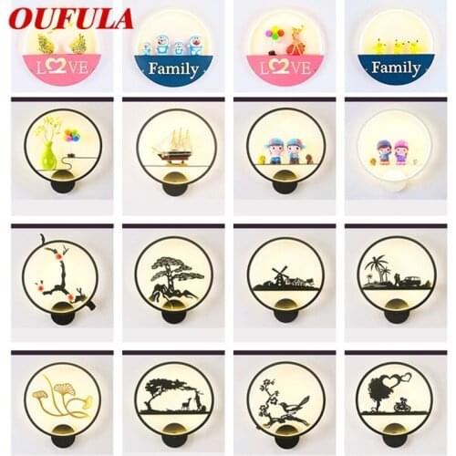 OUFULA Wall Lamps Contemporary Creative Artistic Figures LED Sconces Lights Indoor For Home Balcony