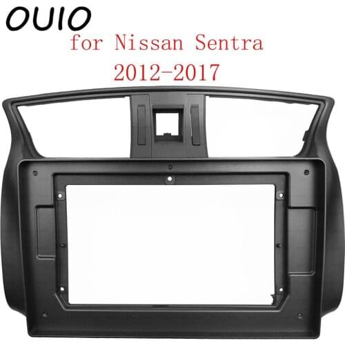 OUIO 10.1 inch car dashboard Double Din DVD frame decoration kit dashboard panel suitable for Nissan Sentra 2012-2017 frame