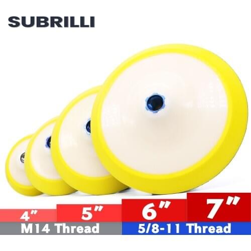 4"/5"/6"/7" Plastic Backing Pad Car Wax Sanding Pad Hook & Loop Sander Backer Plate For Angle Grinder Dual Action Car Polishing