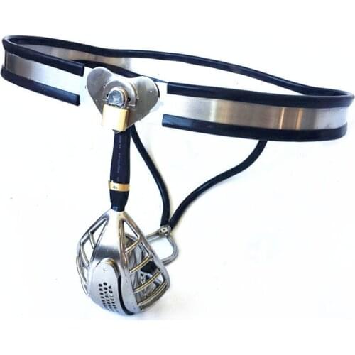 Metal Chastity Belt Pants Penis Lock Cock Cage Cbt Bondage Stainless Steel Male Chastity Device Erotic Sex Toys For Men BDSM