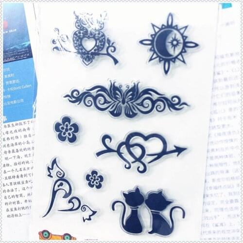 11.3*15.56cm The Cats Love Transparent Silicone Rubber Clear Stamps Cartoon For Scrapbooking/DIY Wedding Album