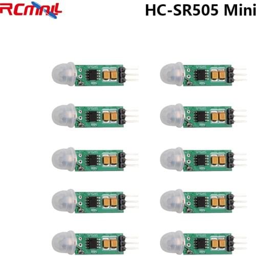 10pcs HC-SR505 Mini IR Human Sensor Detector Module IR Pyroelectric Infrared PIR Motion For Arduino