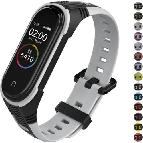 Breathable Strap for Mi Band 3 4 5 Sport Strap Watch Silicone Wrist Bracelet for Xiaomi Mi Band 3 4 Bracelet Miband 5 4 3 Strap