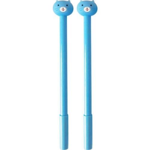 1 Pcs South Korean Creative Cute Student Signature Pen Black Water Pen Cartoon Blue Neutral Pen Kawaii School Supplies Pen