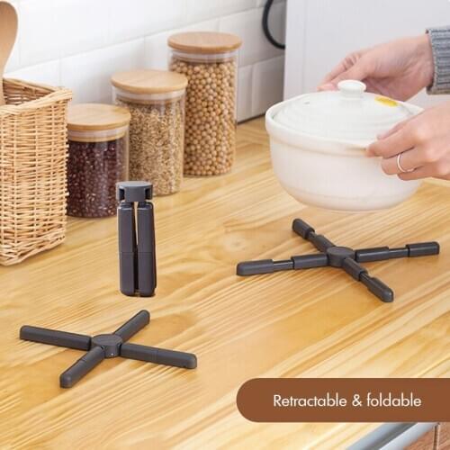 ABS Foldable Placemat for Dinner Table Retractable Kitchenware Insulation Placement Anti-Scalding Tablemat 22.5cm Extending