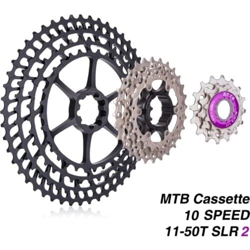 ZTTO MTB UltraLight Cassette 10 Speed 11-50T SLR2 For M7000 m6000 10s 50T k7 360g CNC Freewheel Bicycle Sprockets