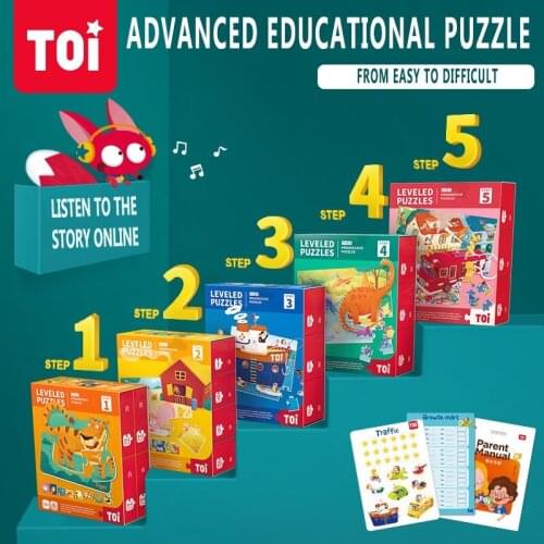 TOI Baby Big Piece Puzzle Jigsaw Advanced Educational Puzzle Safety Enlightenment Gifts for Teen for 3 Years Old Boys and Girls