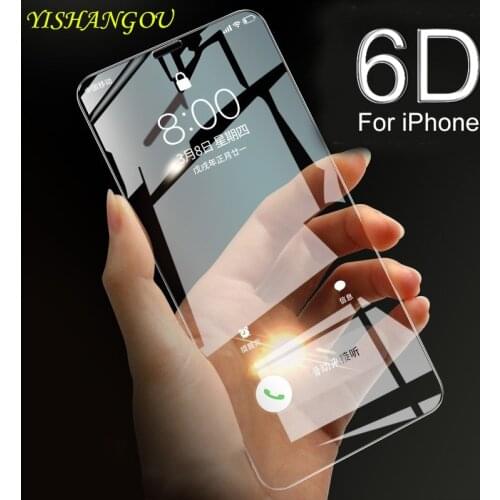 6D 9H Tempered Glass Front Phone Case For iPhone 12 Pro 11 Pro Max X XS Max 7 8 Plus Screen Shell For iPhone X 6 6S Plus Coque