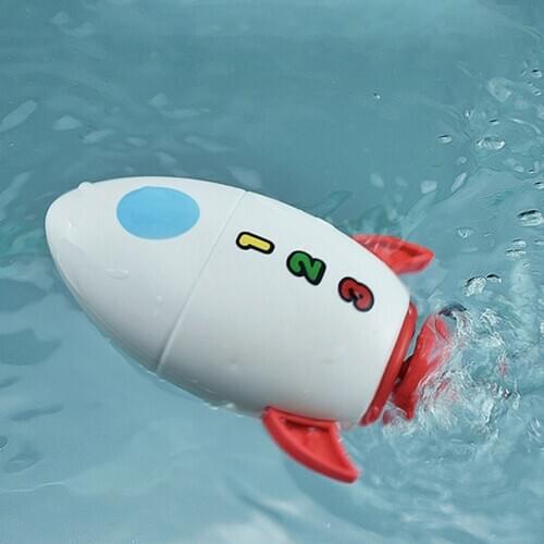 Baby Bath Toy Submarine Water Toy Clockwork Spring Turn Knob Switch Cute Tool (No Battery Needed)