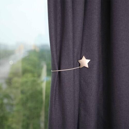 1Pcs Luck Star Curtain Clip Free Punch Magnetic Curtains Tieback Buckle Holder Metal Curtain Straps Home Decorative Accessories