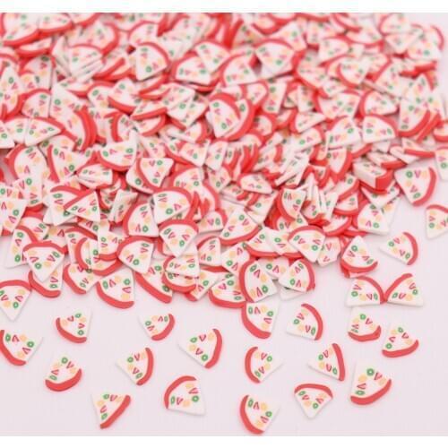 10g/Lot Watermelon Slices Sprinkles For Slime Supplie Toy Polymer Clay Charms Accessories Addition For Fluffy Clear Slime