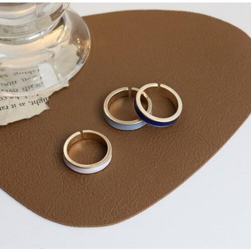 12.10Personality drop glaze ring female temperament contracted INS tide web celebrity minority design senior sense ring ring