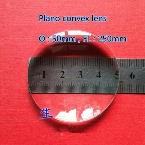 2 pcs plano convex glass lens 50mm diameter 250mm focal length for physical optical Experiment