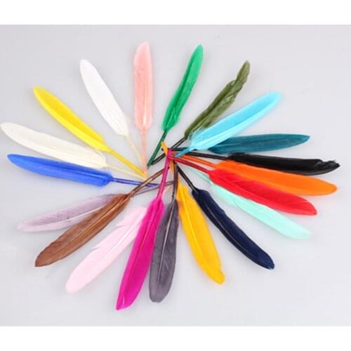 200Pcs/Lot 6-8Inch/15-20Cm Beautiful Light Pink Goose Feathers for Wedding Flowers Fascinators Hats Flapper Headdress