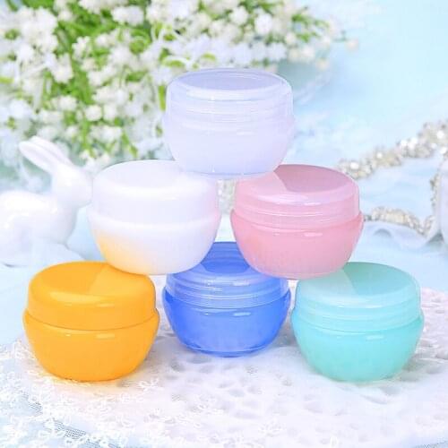 50pcs 5/10/20/30g Mushroom Cosmetic Jar Box Makeup Cream Cosmetic Bead Storage Pot Container Round Bottle Portable Plastic Case