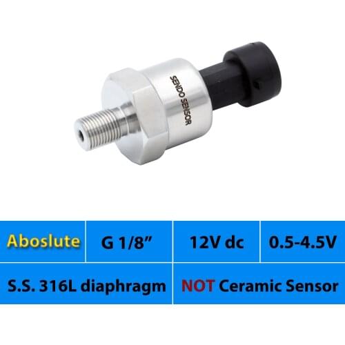 75, 50psia, 0.5-4.5V output, 30 psia, abs pressure sensor transducer, 4, 6, 10 bar absolute, 12V supply, 1.6 mpa, 2.5mpa, G1 8
