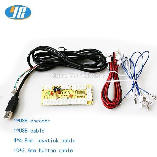 2set Zero Delay Arcade USB Encoder PC to Arcade Joystick Control board For MAME 2pin SANWA Type/American Push buttons